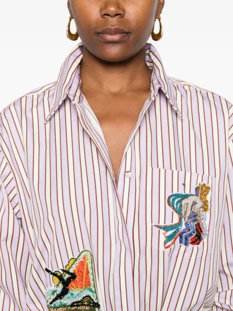 ALEMAIS Lucky Pace embellished shirt - Purple
