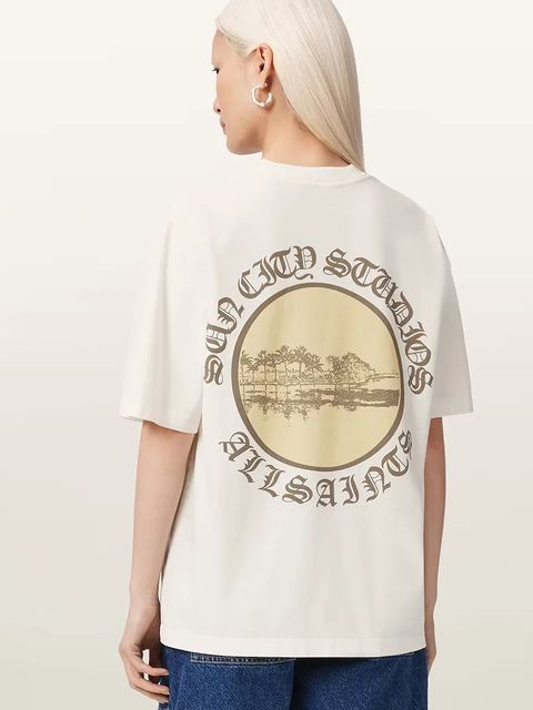 AllSaints T-shirt damski bawełniany SUN - zdjęcie produktu nr 1