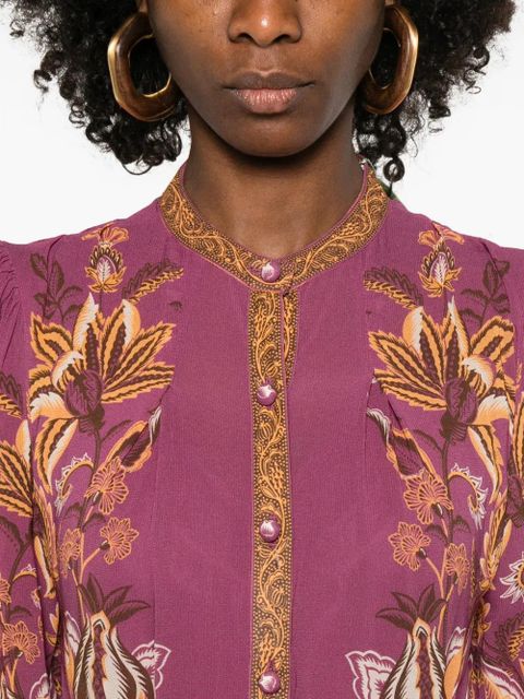 FARM Rio floral-print belted maxi dress - Pink