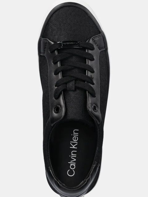 Calvin Klein sneakersy VULC LACE UP - JACQ damskie kolor czarny HW0HW02412
