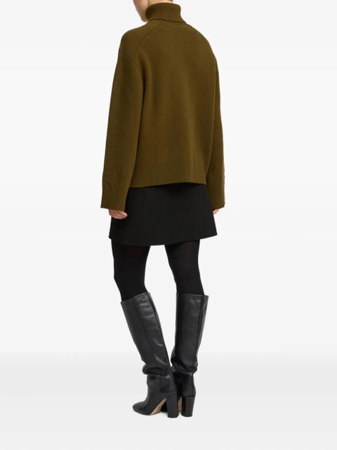 Yves Salomon turtleneck wide-cuff sweater - Green