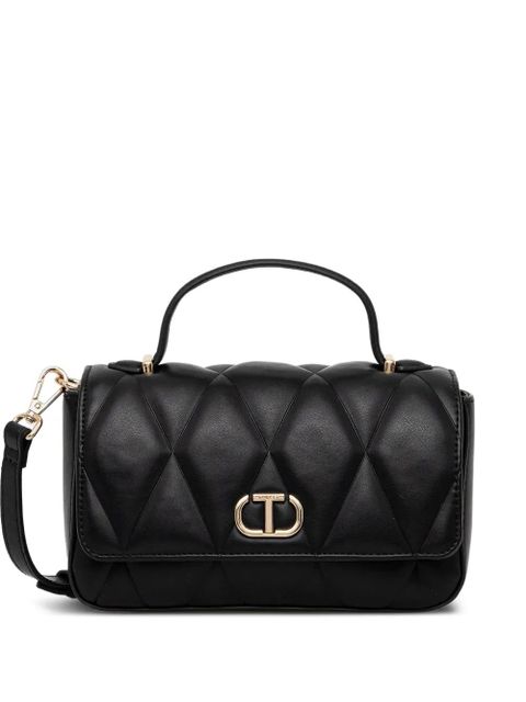 TWINSET logo-plaque quilted satchel bag - Black - zdjęcie produktu nr 1
