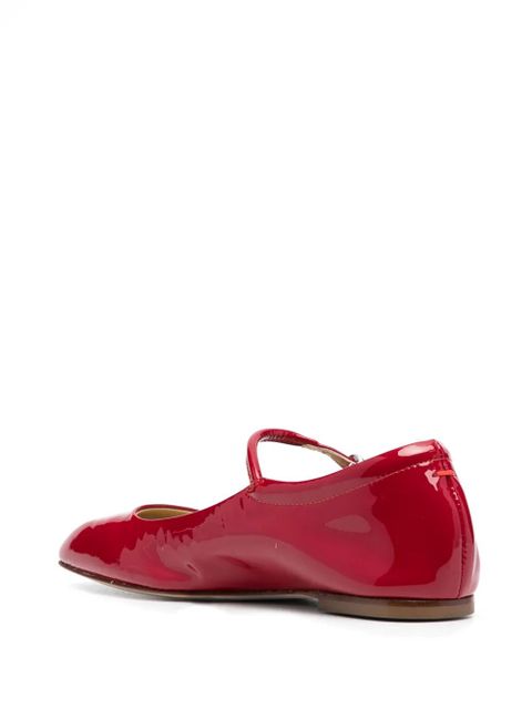 Aeyde Uma patent leather Mary Jane shoes - Red
