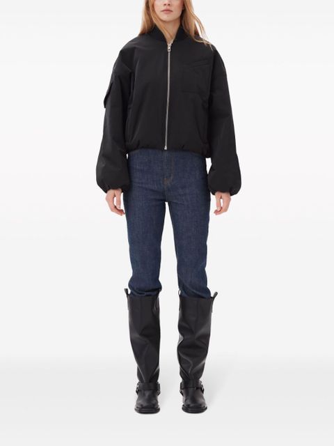 GANNI drop-shoulder bomber jacket - Black - zdjęcie produktu nr 2