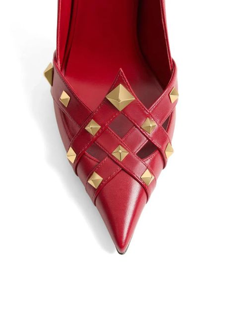 Valentino Garavani Studdy kidskin pumps 100mm - Red