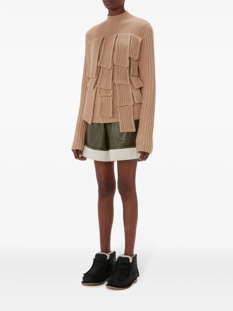 JW Anderson panelled ribbed jumper - Neutrals