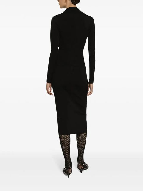 Dolce & Gabbana DG-logo pencil skirt - Black