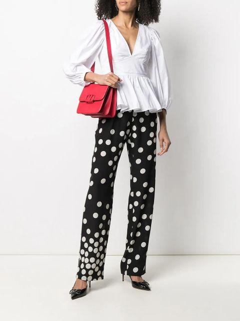 Valentino Garavani polka-dot straight-leg trousers - Black - zdjęcie produktu nr 2