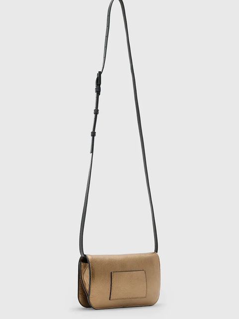 AllSaints torebka skórzana MAEVE kolor złoty W275XD