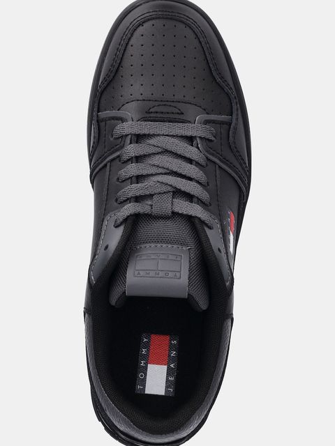 Tommy Jeans sneakersy skórzane TJW RETRO BASKET SNEAKER damskie kolor czarny EN0EN02839