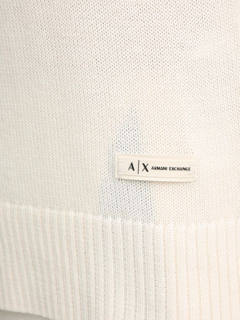 Armani Exchange sweter z dodatkiem wełny damski kolor beżowy lekki XW001335 AF13774