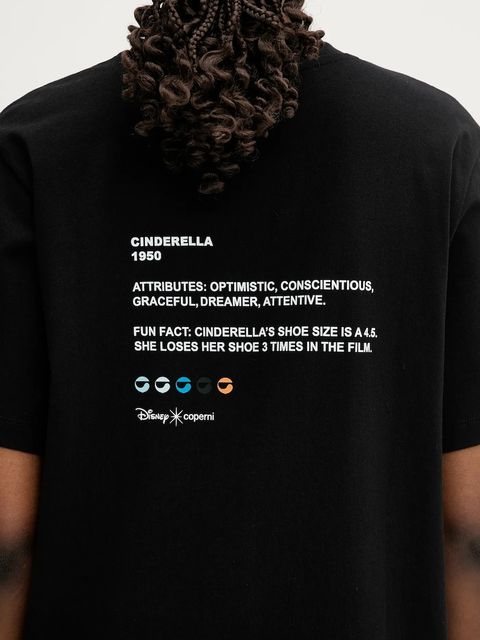 Coperni x Disney t-shirt bawełniany Cinderella damski kolor czarny DJS03F5036CIN