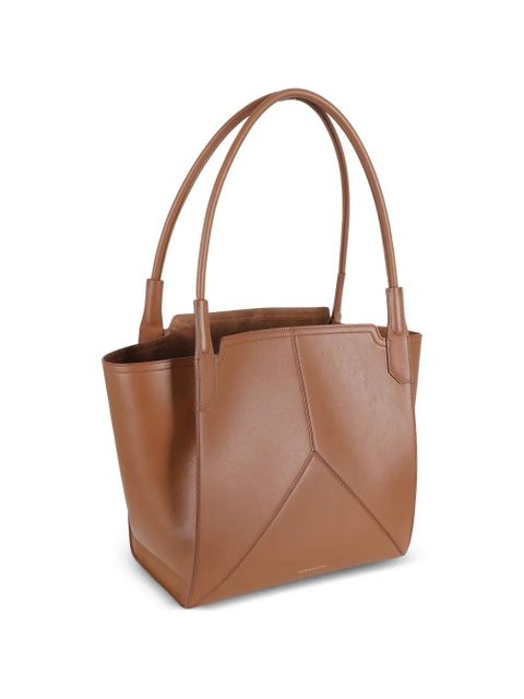 Victoria Beckham Victoria panelled leather shoulder bag - Brown