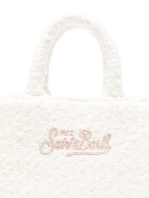 MC2 Saint Barth mini Vanity logo-embroidered tote bag - White