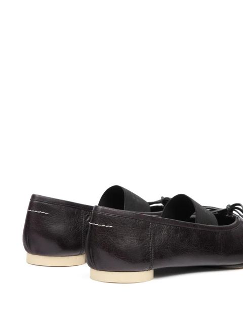 MM6 Maison Margiela tie-detail ballet flats - Black