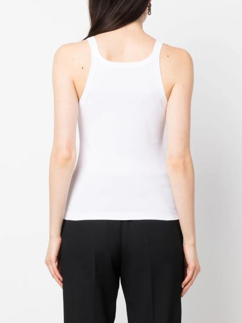 FENDI logo-embroidered vest top - White