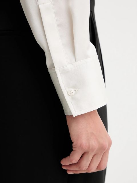 Calvin Klein koszula damska kolor beżowy regular z wiązanym dekoltem LV044D125G