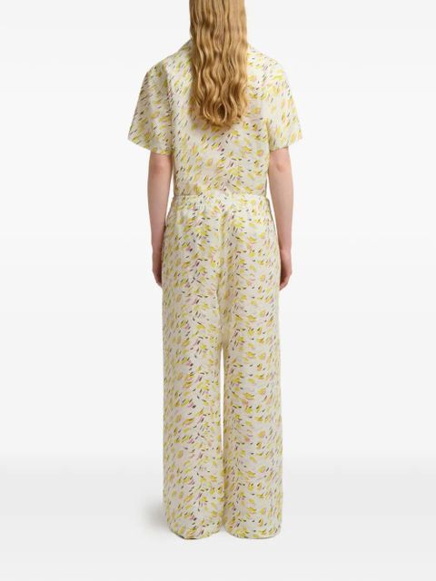 Marni abstract print drawstring palazzo pants - Neutrals