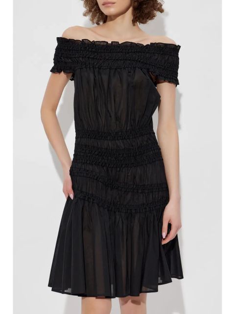Tory Burch off-shoulder ruffled dress - Black