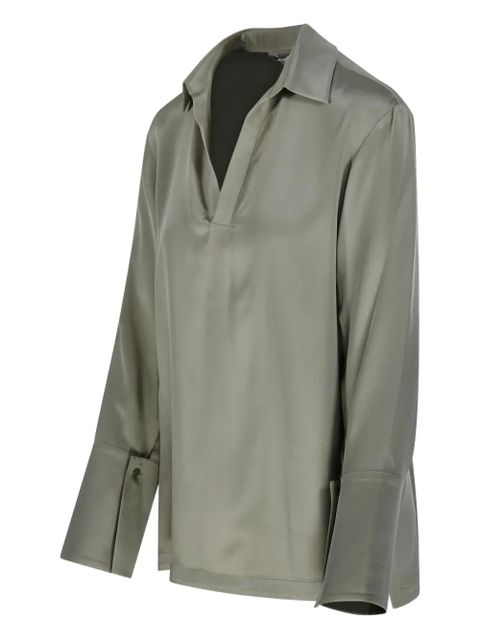 Max Mara V-neck long-sleeve blouse - Green