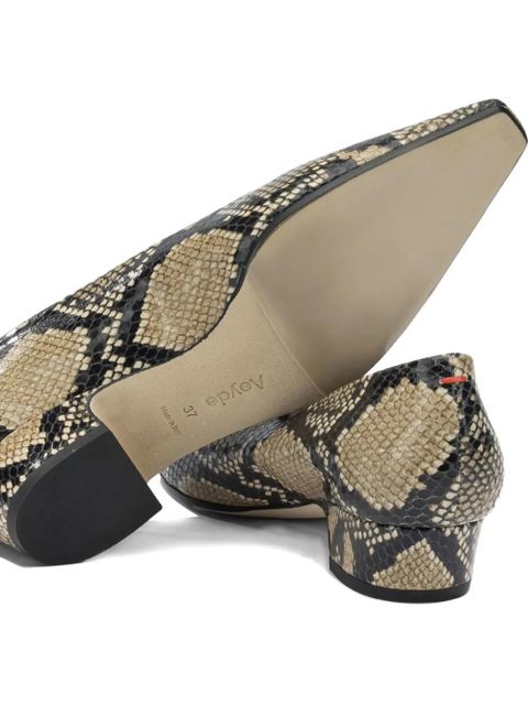 Aeyde snake print heeled pumps - Neutrals