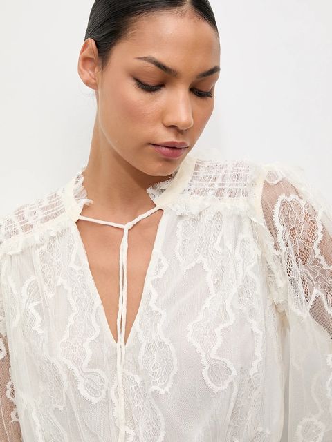 Answear.LAB bluzka damska kolor beżowy gładka