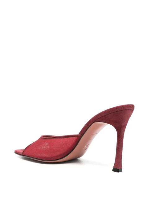 Amina Muaddi 95mm Alexa heeled mules - Red