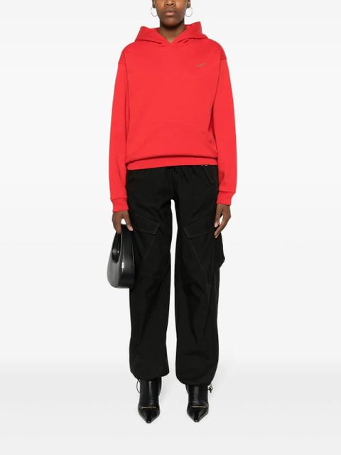 Coperni logo-print cotton-blend hoodie - Red - zdjęcie produktu nr 2