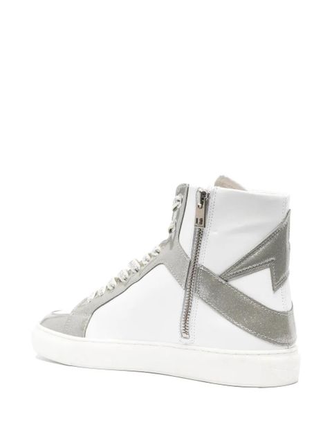 Zadig&Voltaire High Flash Infinity leather sneakers - White