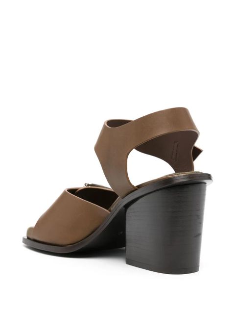LEMAIRE 90mm leather sandals - Brown