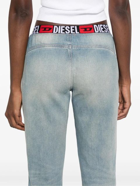 Diesel logo-waistband jeans - Blue