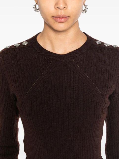PINKO Love Birds-motif sweater - Brown