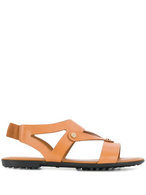 Tod's studded flat sandals - Brown - zdjęcie produktu nr 1
