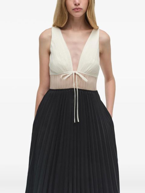 Simkhai Stephanie pleated midi dress - Black