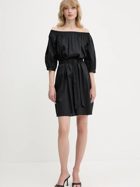 Liu Jo sukienka kolor czarny mini rozkloszowana VA5177.TS330