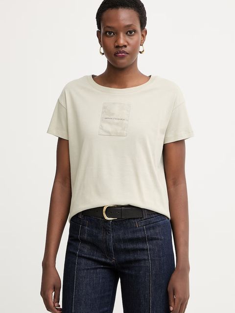 Armani Exchange T-shirt damski bawełniany - zdjęcie produktu nr 1