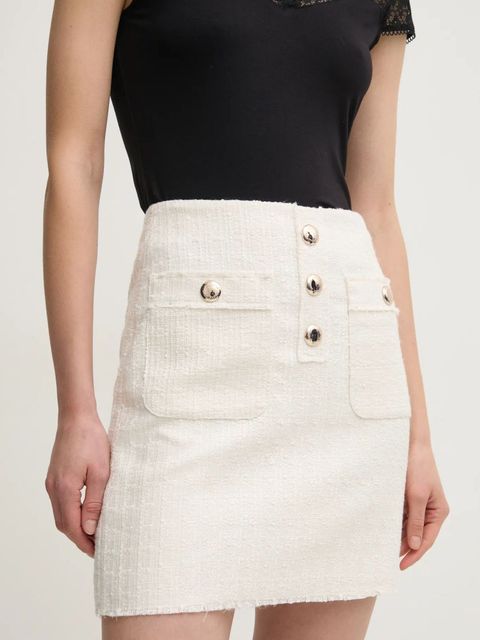 Morgan spódnica JABI kolor beżowy mini ołówkowa JABI - zdjęcie produktu nr 1