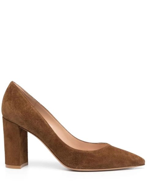 Gianvito Rossi Piper 85mm suede pumps - Brown - zdjęcie produktu nr 1