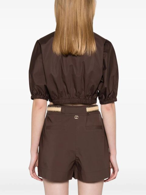 TWINSET cropped blouse - Brown