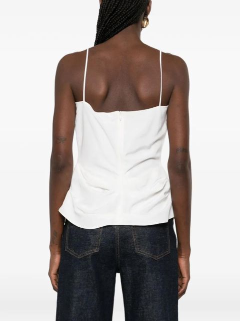 Magda Butrym lace ruched top - Neutrals