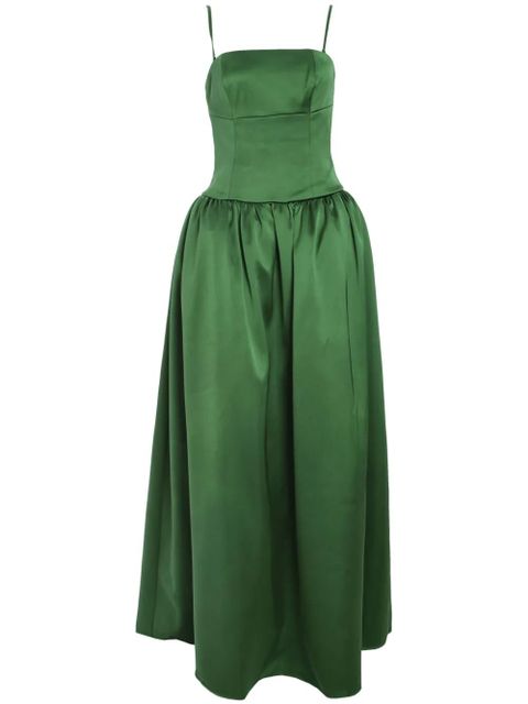 Self-Portrait satin bandeau dress - Green - zdjęcie produktu nr 1