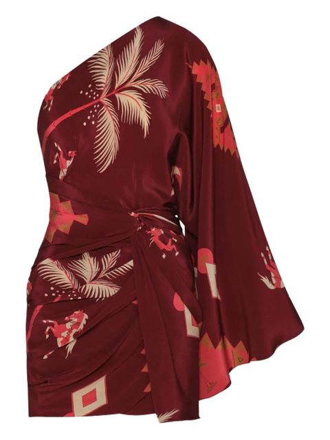 Johanna Ortiz one-shoulder print mini dress - Red - zdjęcie produktu nr 1