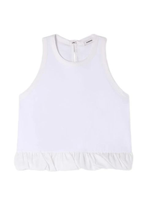 SANDRO ruffled tank top - White - zdjęcie produktu nr 1