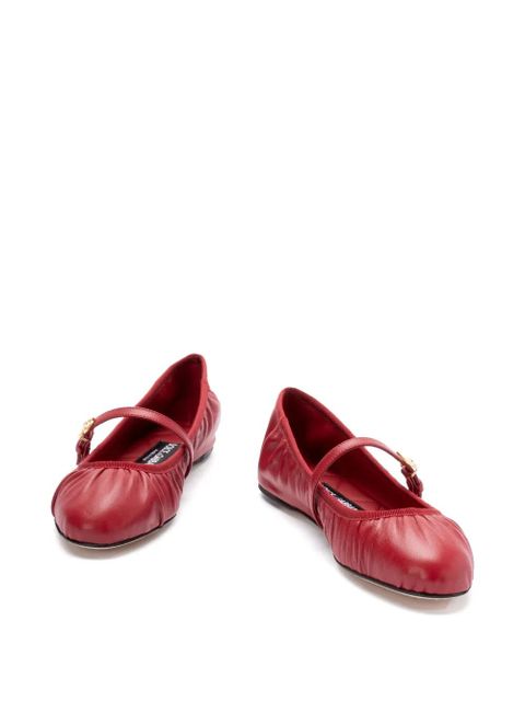 Dolce & Gabbana leather ballerinas - Red