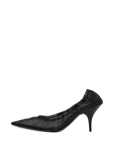 Miu Miu sheer-mesh pointed-toe pumps - Black