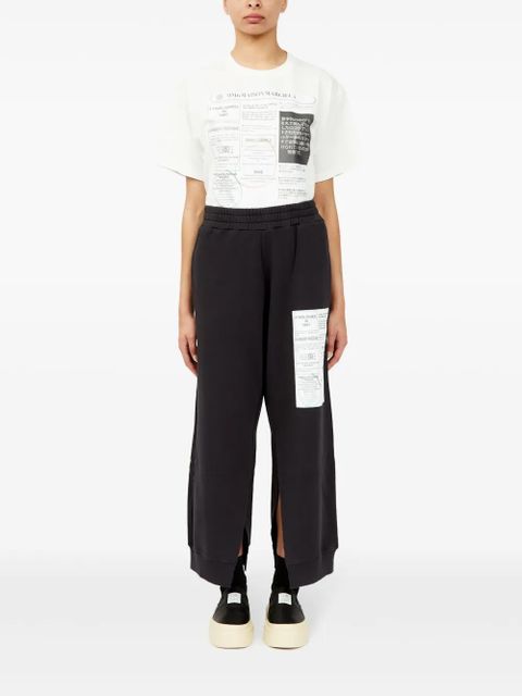 MM6 Maison Margiela numbers-motif flared trousers - Black - zdjęcie produktu nr 2