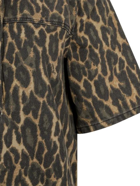 GANNI leopard button dress - Green - zdjęcie produktu nr 2