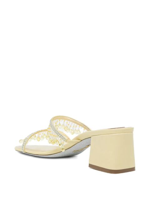 René Caovilla 50mm embellished sandals - Yellow