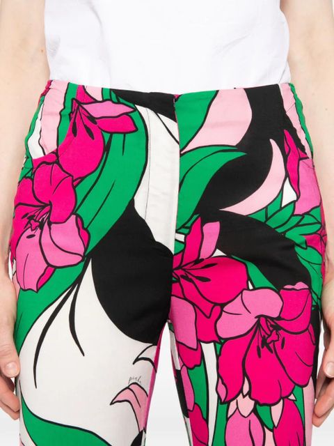 PINKO floral-print trousers - White