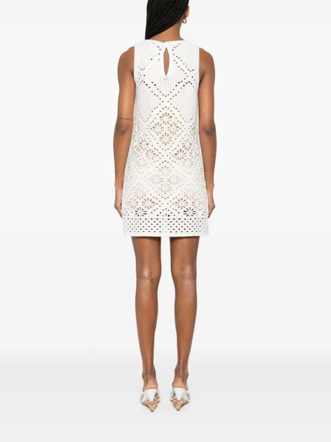 TWINSET crochet-knit mini dress - White
